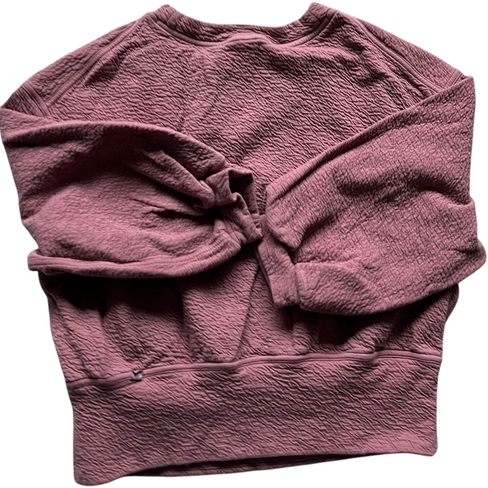 Lululemon Textured Crewneck Pullover Spiced Chai Size 6 - Picture 4 of 10
